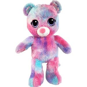 2015 Build-a-Bear Workshop BAB Tie-Dye Bear Plush Sewn Eyes Hearts on Feet Ears